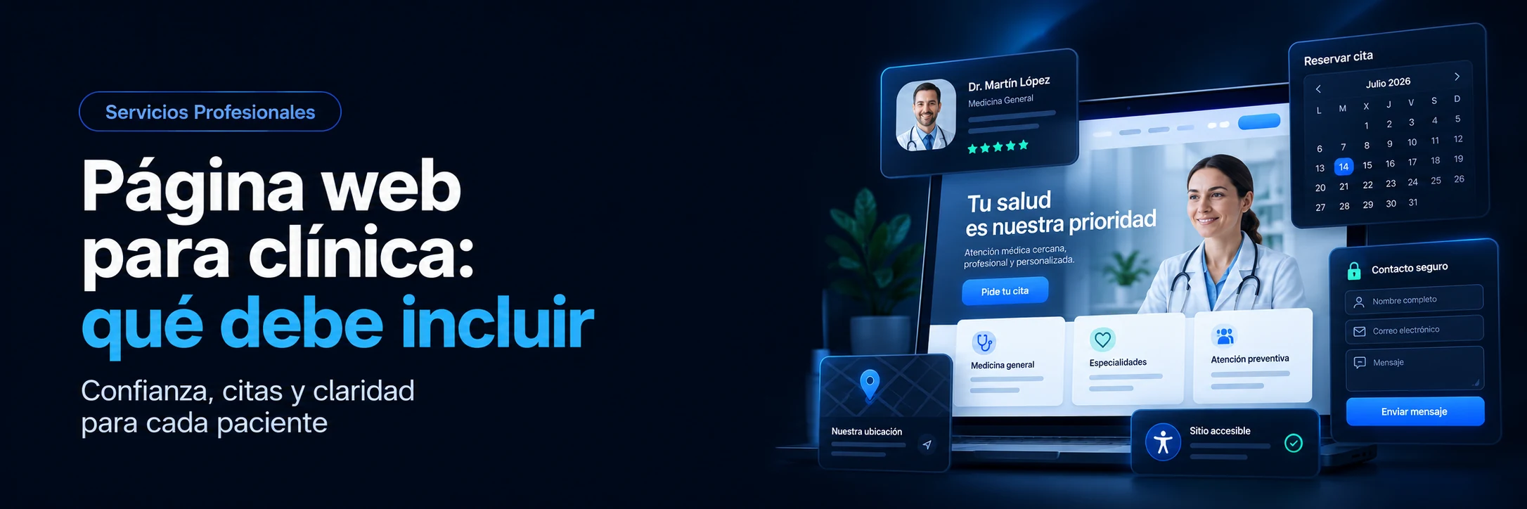 Página web para clínica: qué debe incluir